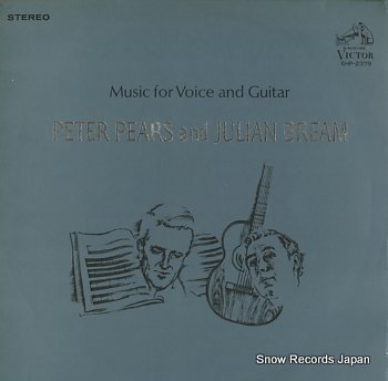 PEARS, PETER AND JULIAN BREAM music for voice and guita