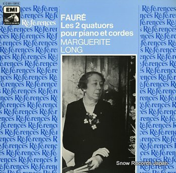 MARGUERITE LONG - faure; les 2 quatuors pour piano et cordes - LP