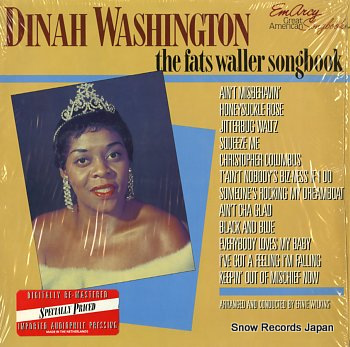 WASHINGTON, DINAH fats waller songbook, the