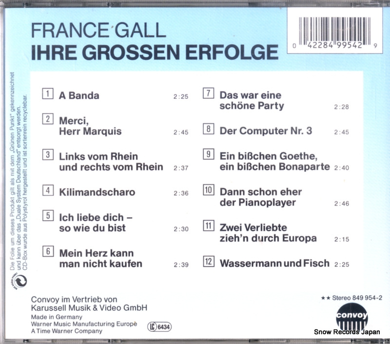GALL, FRANCE ihre grossen erfolge 849954-2