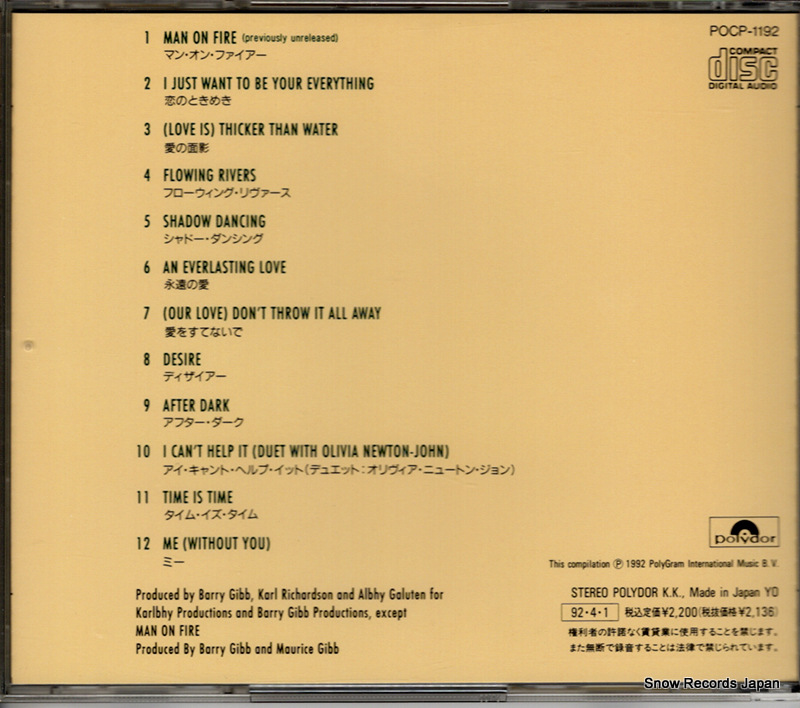 GIBB, ANDY andy gibb POCP-1192