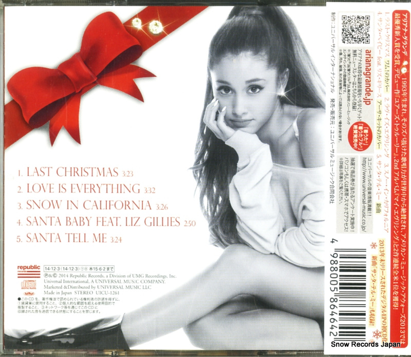 GRANDE, ARIANA christmas kisses UICU-1261