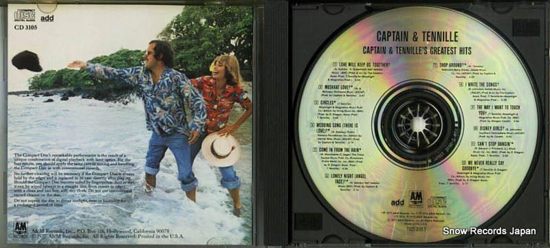 CAPTAIN AND TENNILLE greatest hits CD3105