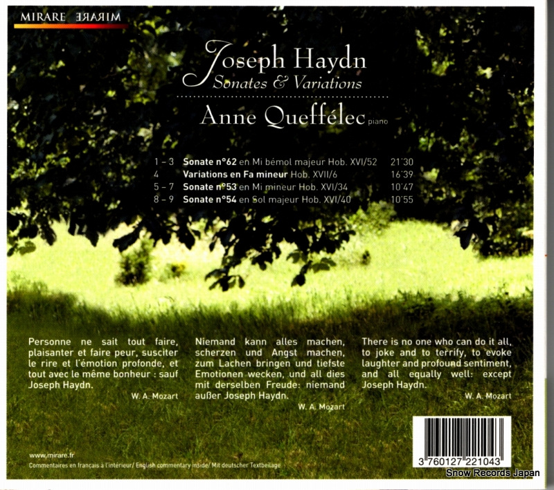 QUEFFELEC, ANNE haydn; sonates & variations MIR104