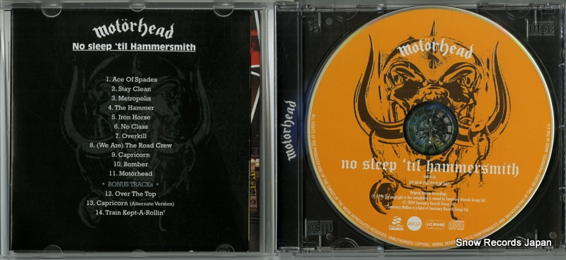 MOTORHEAD no sleep'til hammersmith SMRCD136