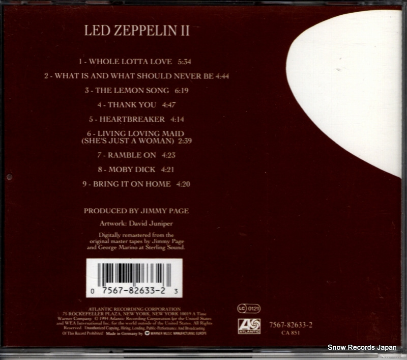 LED ZEPPELIN led zeppelin 2 7567-82633-2
