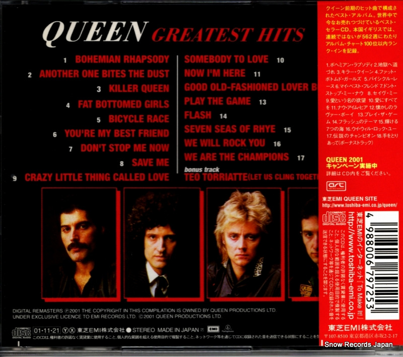 QUEEN greatest hits TOCP-65861