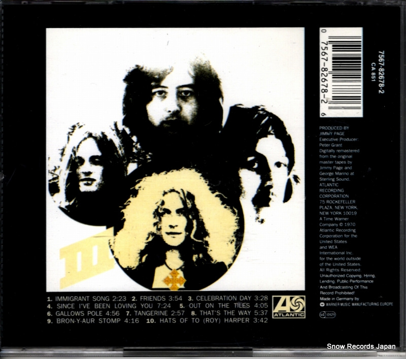LED ZEPPELIN led zeppelin 3 7567-82678-2