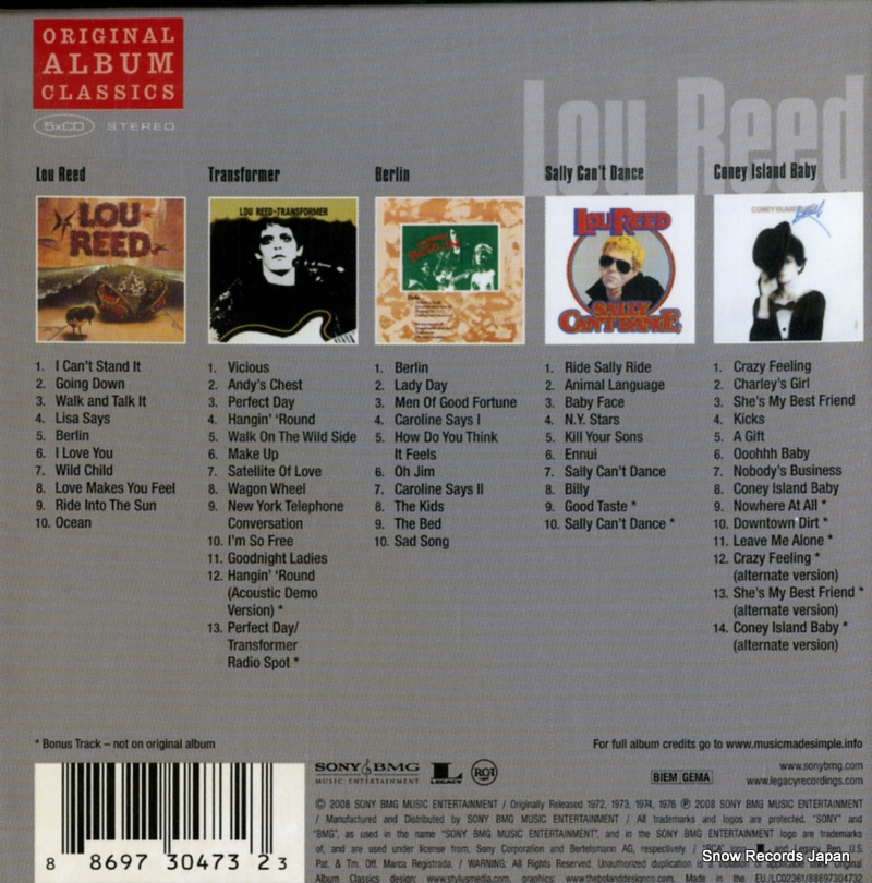 REED, LOU original album classics 88697304732