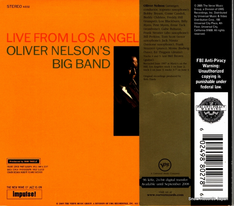 NELSON, OLIVER live from los angeles AS-9153 / B0004275-02