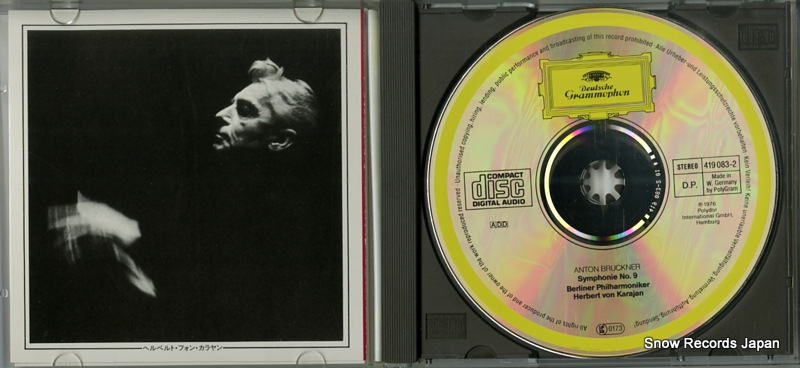 KARAJAN, HERBERT VON bruckner; symphonie no.9 F35G50369 / 419083-2