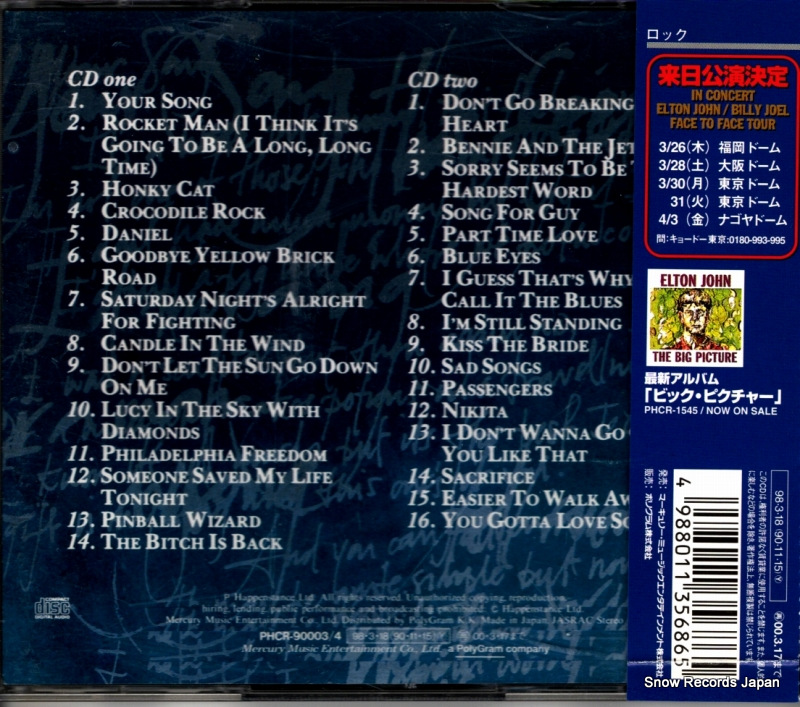 JOHN, ELTON the very best of PHCR-90003