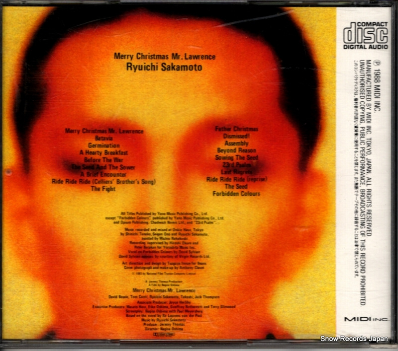 SAKAMOTO, RYUICHI merry christmas mr.lawrence MDCL-1241