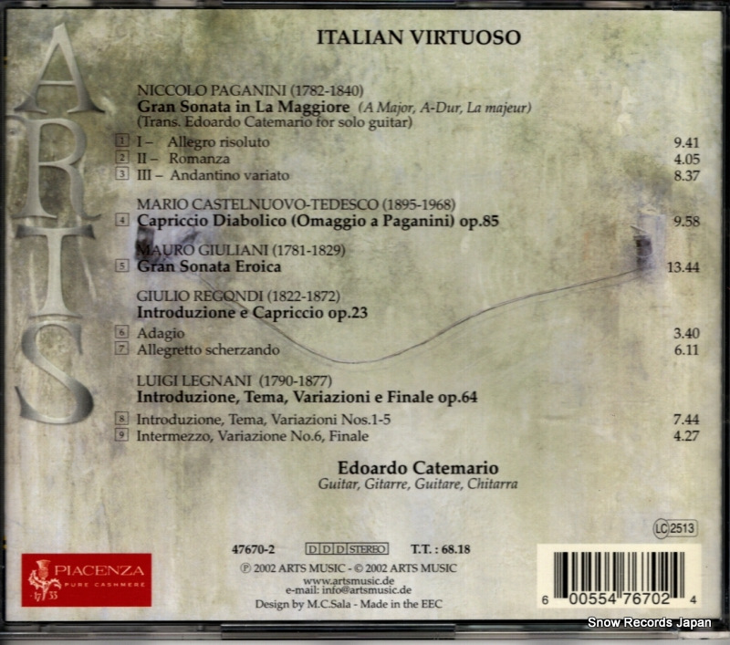 CATEMARIO, EDOARDO italian virtuoso 47670-2 / 47670