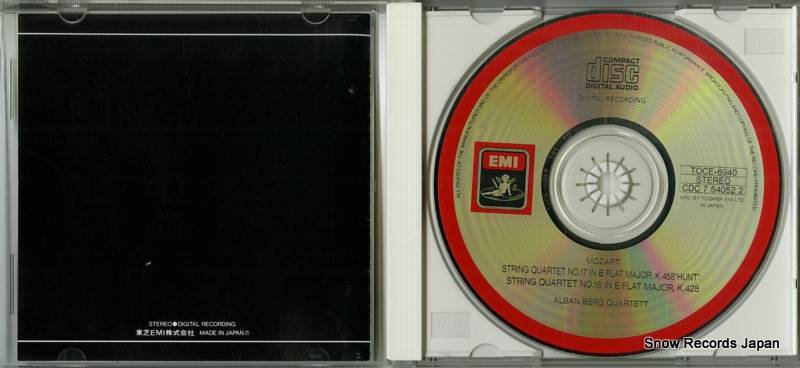 ALBAN BERG QUARTETT mozart; string quartets nos.16 & 17 TOCE-6940