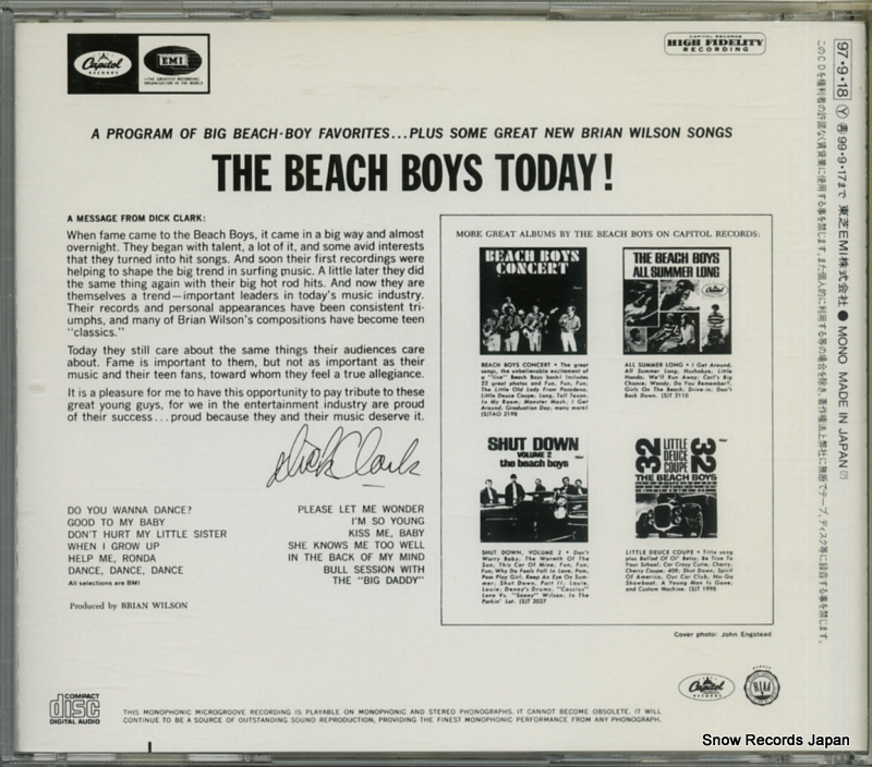 BEACH BOYS, THE today! TOCP-3319