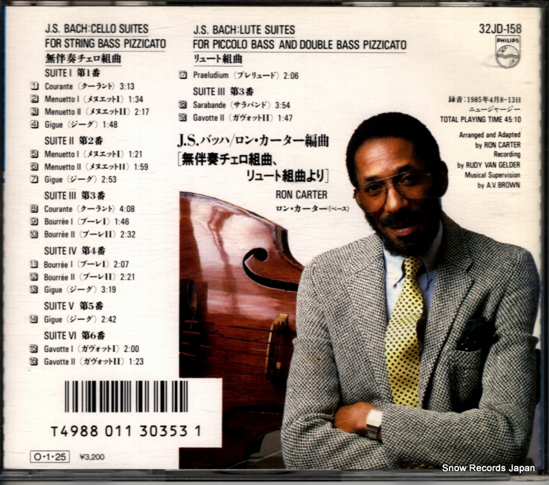 CARTER, RON plays bach 32JD-158