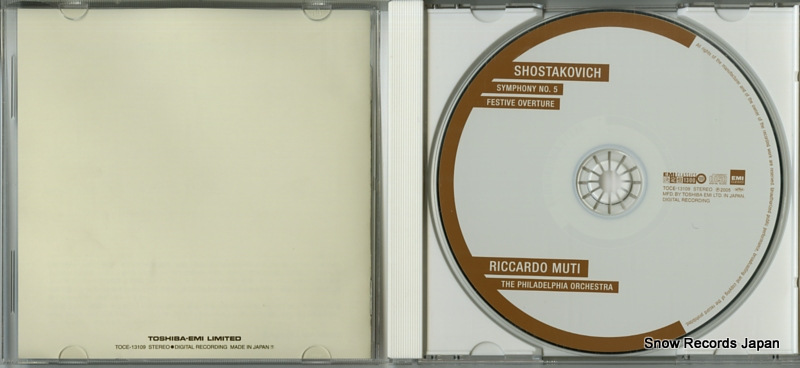 MUTI, RICCARDO shostakovich; symphony no.5 TOCE-13109