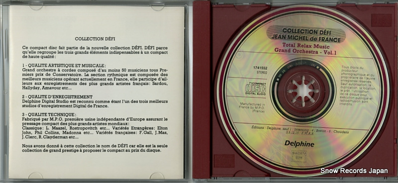 MICHEL, JEAN total relax music vol.1 1741552