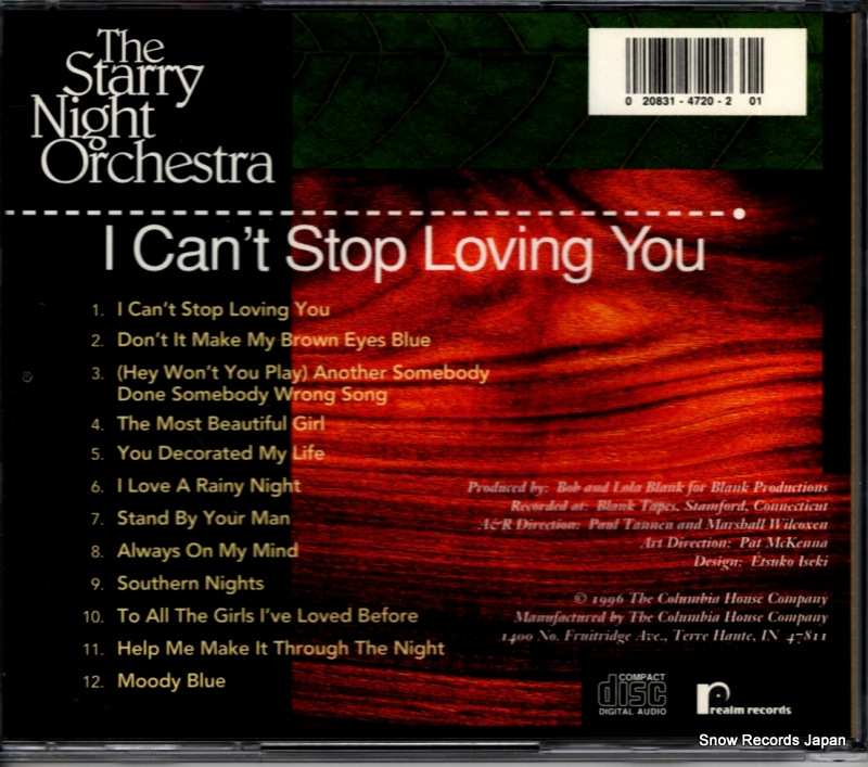 STARRY NIGHT ORCHESTRA, THE i can't stop loving you 1CD8373