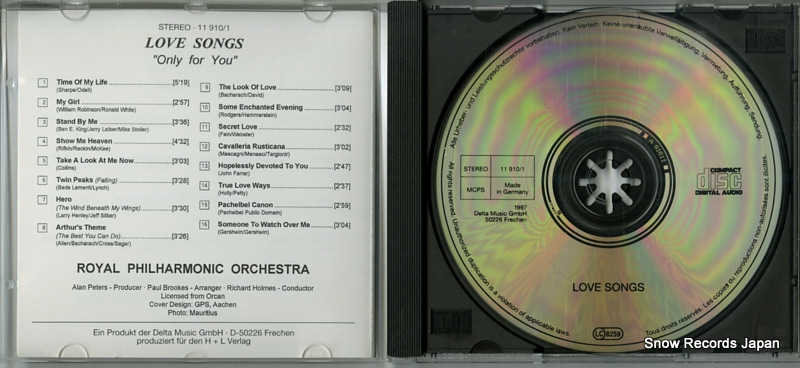 ROYAL PHILHARMONIC ORCHESTRA love songs 11910/1