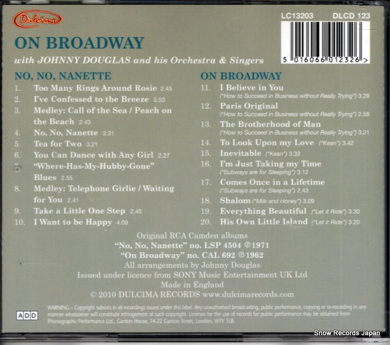 DOUGLAS, JOHNNY on broadway DLCD123