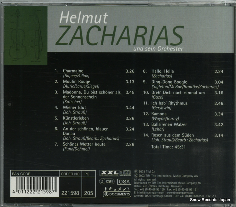 ZACHARIAS, HELMUT charmaine 221598-205