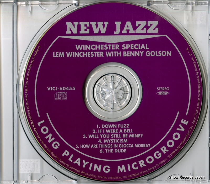 WINCHESTER, LEM, AND BENNY GOLSON winchester special VICJ-60455 / NJ-8223