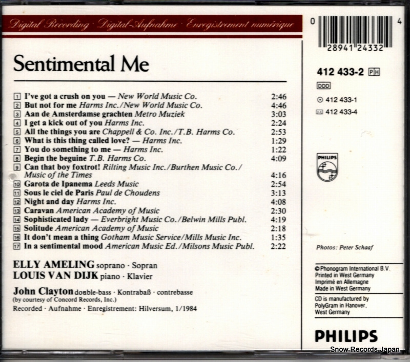 AMELING, ELLY sentimental me 412433-2 / 32CD-99 / 25PC-5105