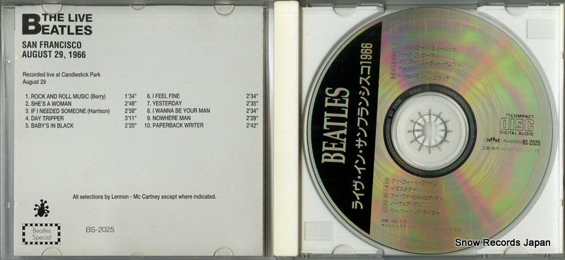 BEATLES, THE san francisco august 29, 1966 BS-2025
