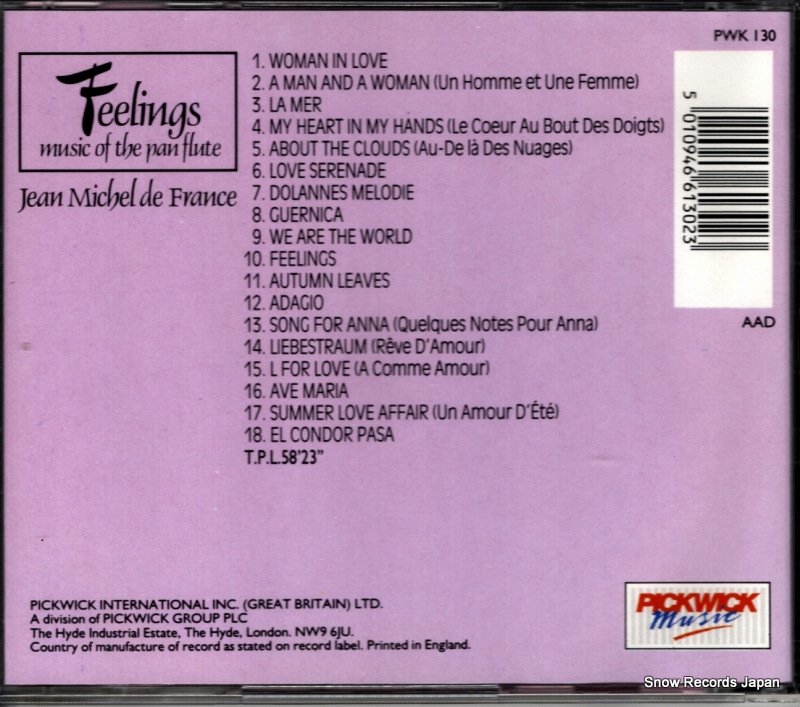 MICHEL DE FRANCE, JEAN feelings music of the pan flute PWK130