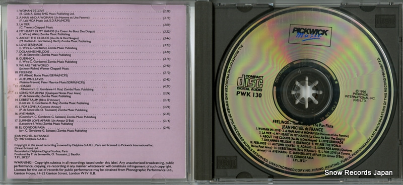 MICHEL DE FRANCE, JEAN feelings music of the pan flute PWK130