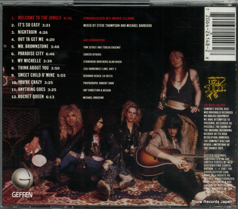 GUNS N' ROSES appetite for destruction 924148-2