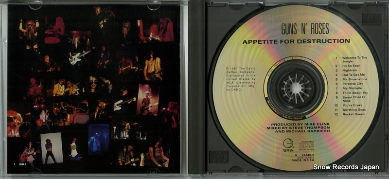 GUNS N' ROSES appetite for destruction 924148-2