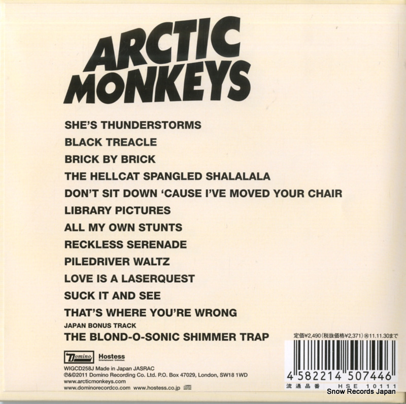 ARCTIC MONKEYS suck it and see WIGCD258J