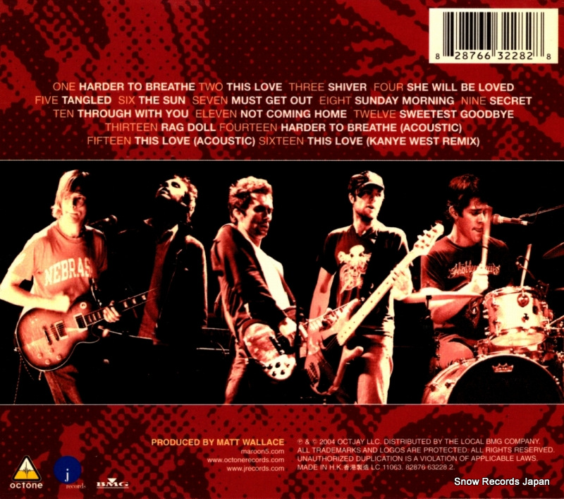MAROON5 songs about jane 82876632282