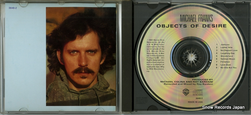 FRANKS, MICHAEL objects of desire 3648-2