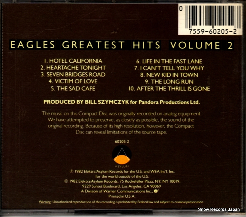 EAGLES greatest hits volume 2 960205-2