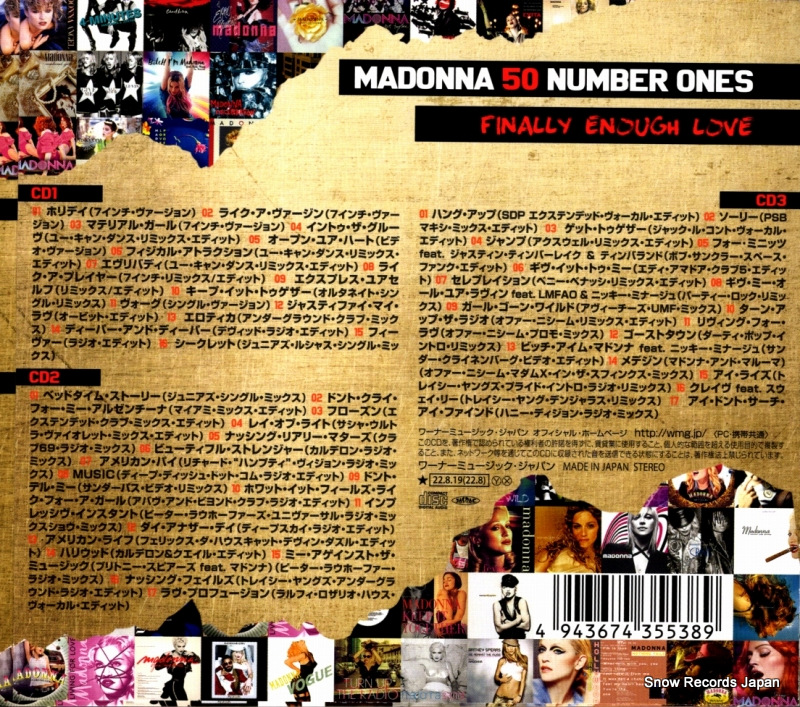 MADONNA finally enough love 50 number ones WPCR-18532