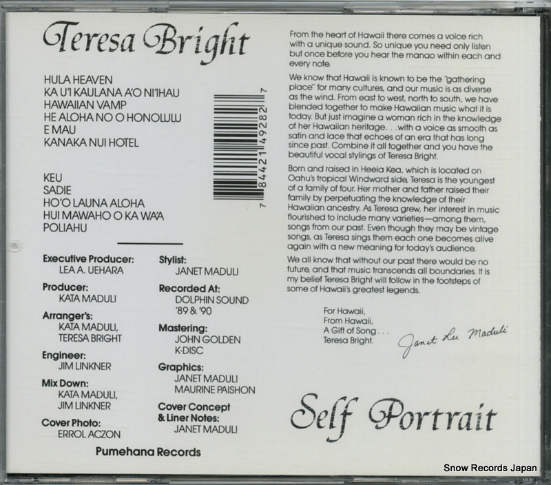 BRIGHT, TERESA self portrait PS4928
