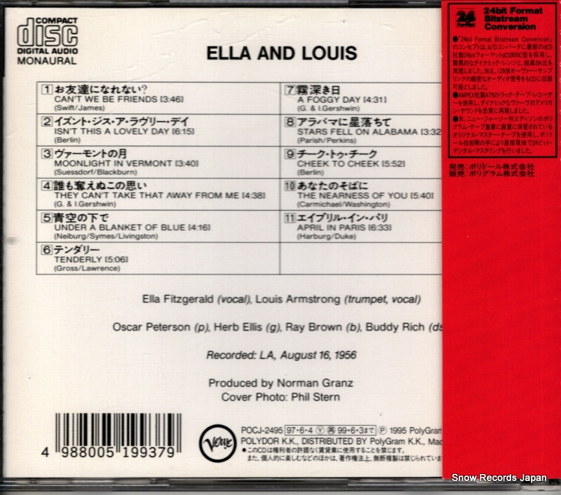 FITZGERALD, ELLA, AND LOUIS ARMSTRONG ella and louis POCJ-2495