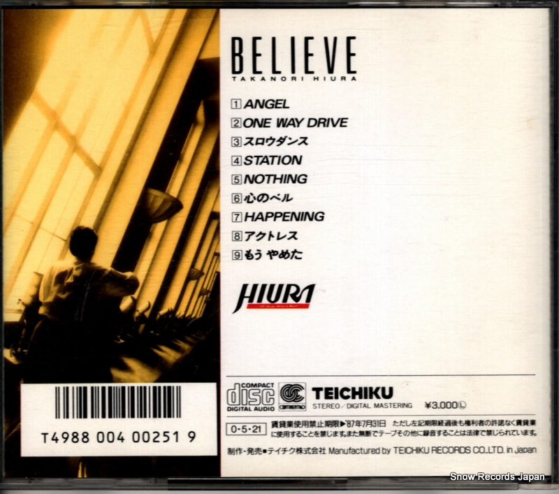 HIURA, TAKANORI believe 30CH-243