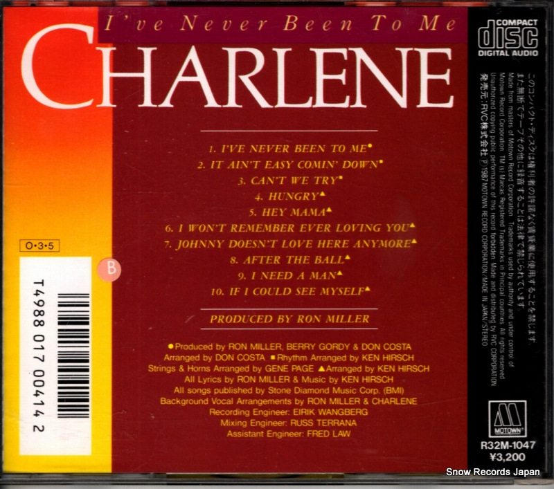 CHARLENE i've never been to me R32M-1047
