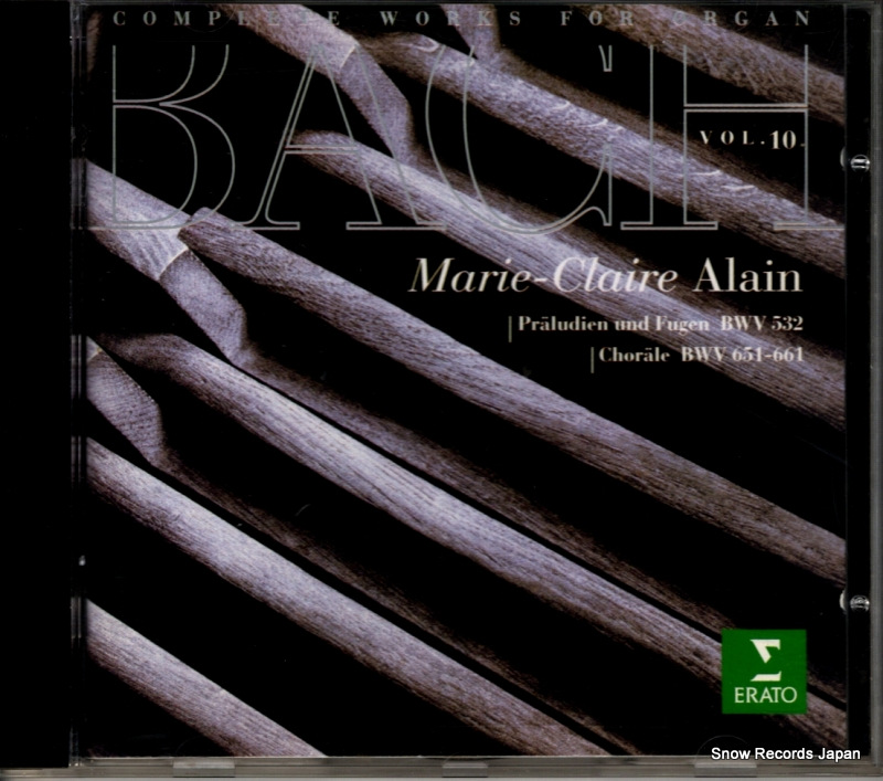 ޥ꡼᥯졼롦 bach; complete works for organ vol.10 4509-96743-2