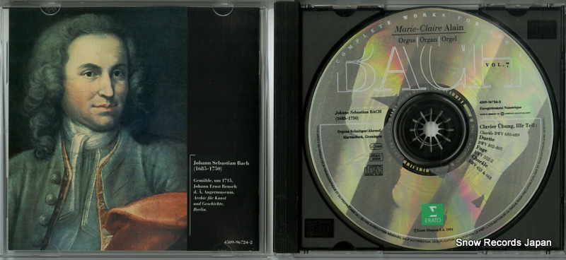 ALAIN, MARIE-CLAIRE bach; complete works for organ vol.7 4509-96724-2