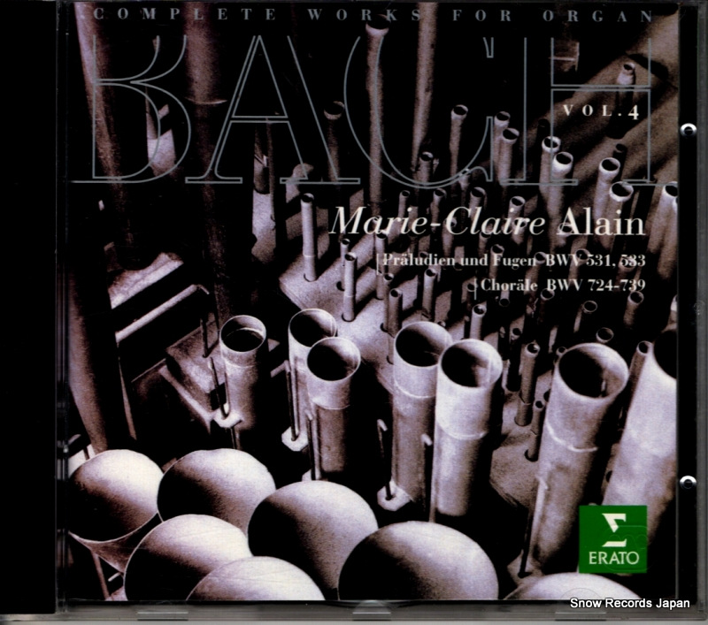 ޥ꡼᥯졼롦 bach; complete works for organ vol.4 4509-96721-2