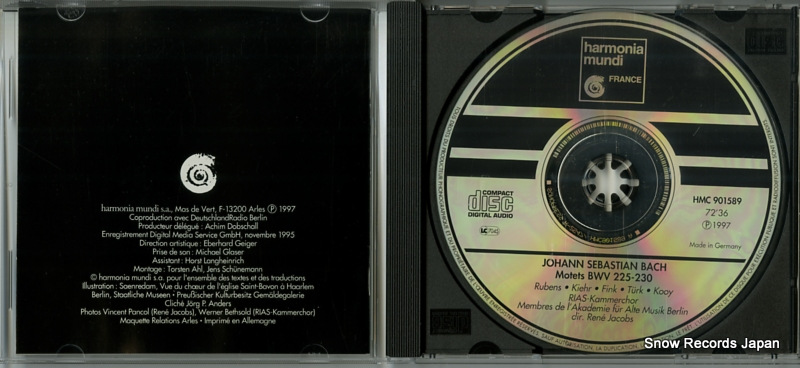 JACOBS, RENE bach; motets HMC901589 / KKCC-382