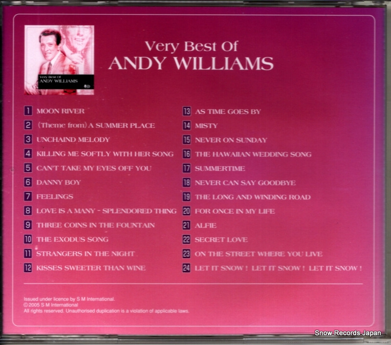 WILLIAMS, ANDY very best of TX-016