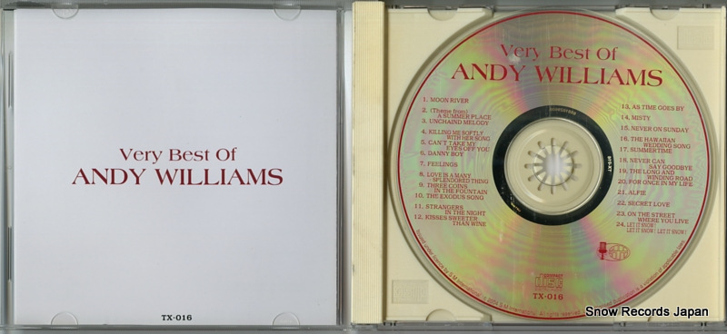 WILLIAMS, ANDY very best of TX-016
