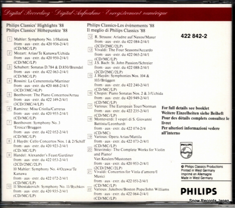 V/A philips classics highlights '88 422842-2